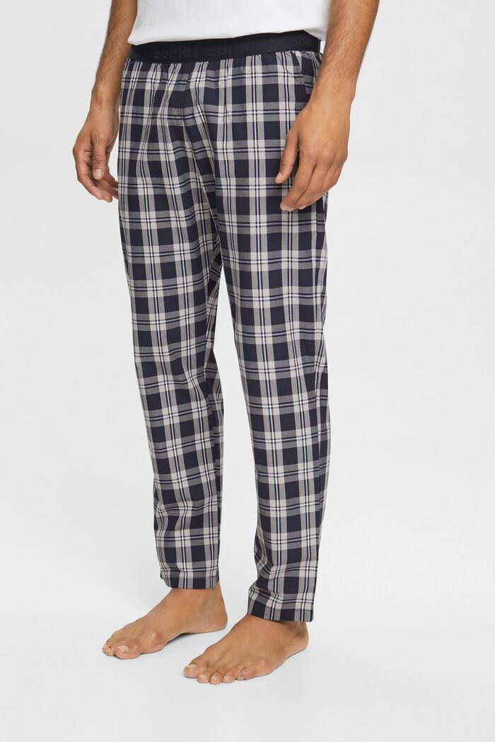Pantaloni da pigiama a quadri, NAVY, detail image number 1