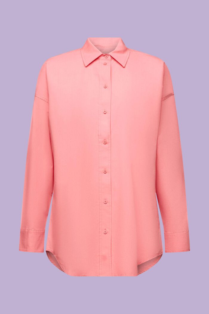 Camicia in popeline di cotone, PINK, detail image number 5