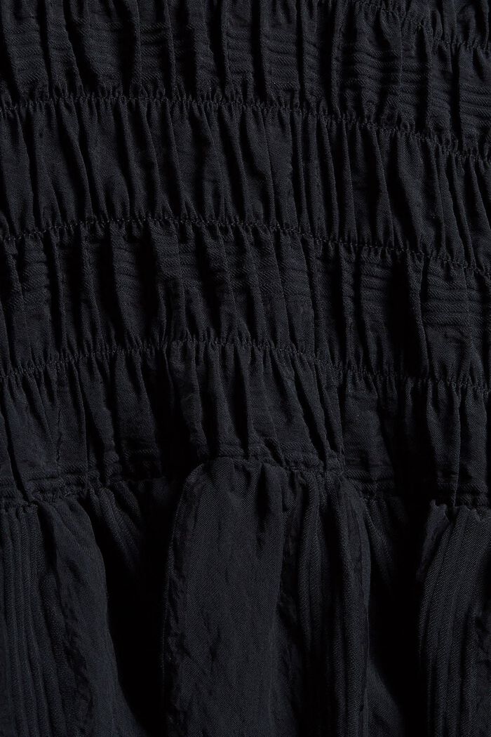 Blusa con arricciature, LENZING™ ECOVERO™, BLACK, detail image number 4