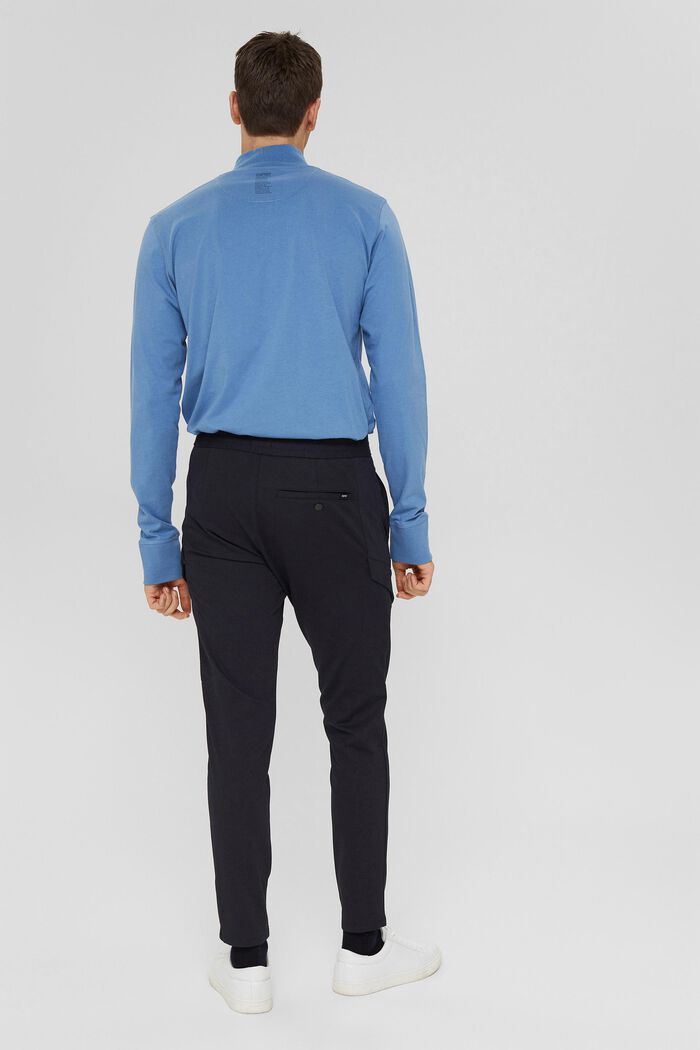 Pantaloni in jersey con tasche, DARK BLUE, detail image number 3