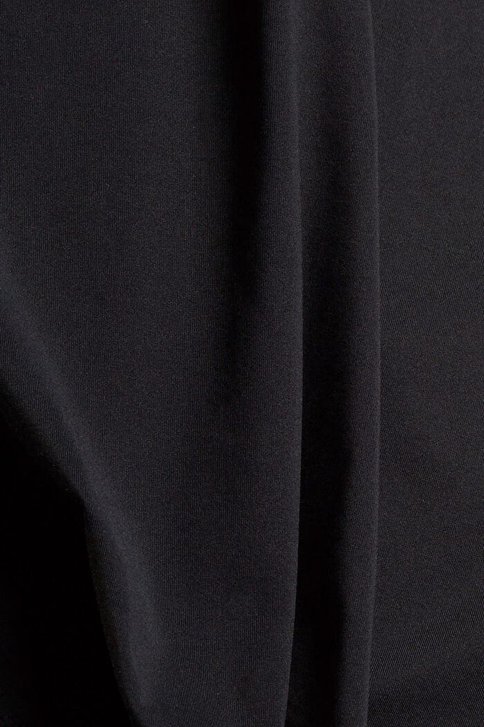 In materiale riciclato: maglia a maniche lunghe con stampa catarifrangente, E-DRY, BLACK, detail image number 4