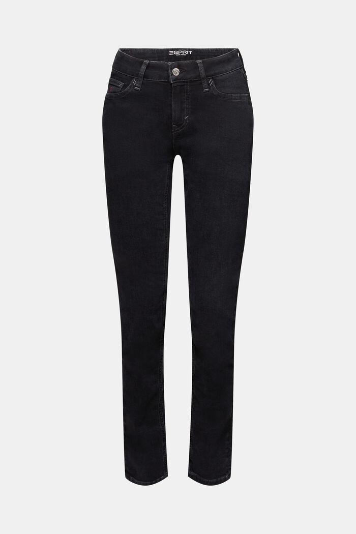 Jeans Slim Fit a vita media, BLACK RINSE, detail image number 7