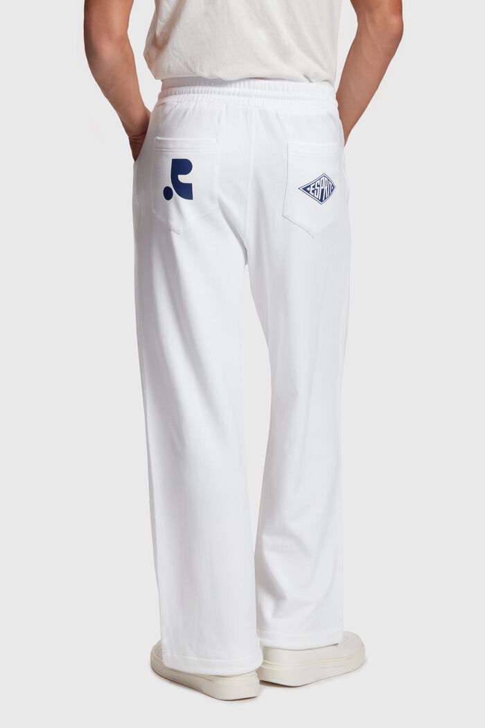 Pantaloni stile jogger in jersey, WHITE, detail image number 1