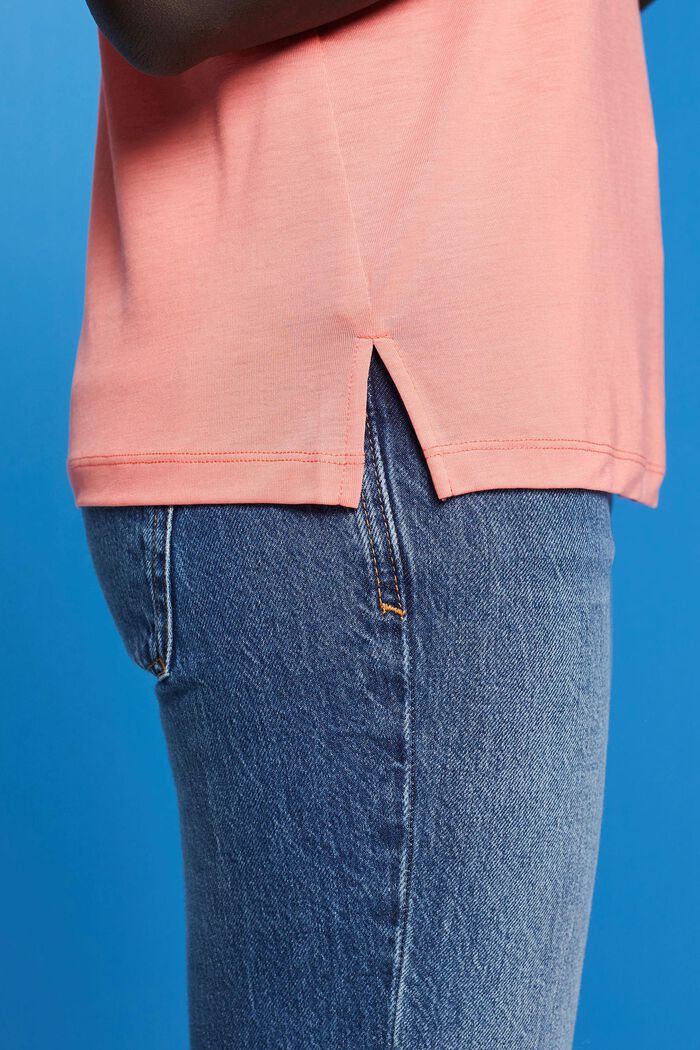 Top in jersey, lyocell TENCEL™, CORAL, detail image number 4