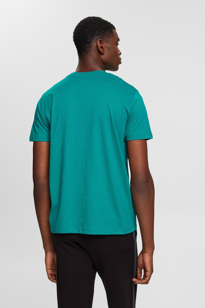T-shirt in jersey con stampa del logo, EMERALD GREEN, detail image number 3