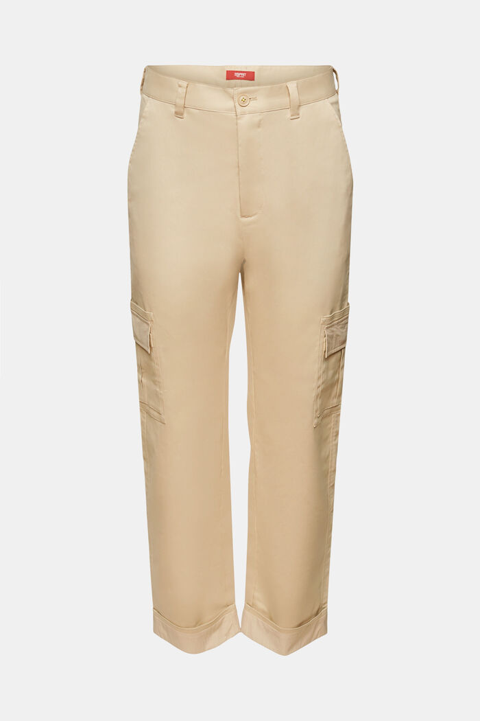 Pantaloni cargo con risvolto, SAND, detail image number 7