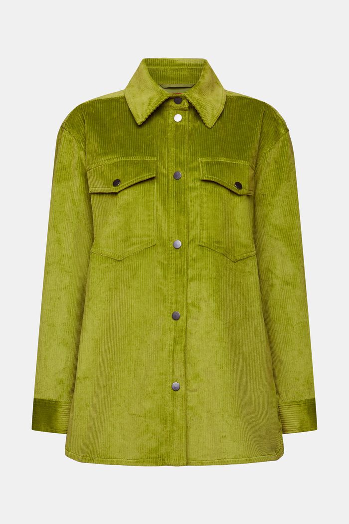 Camicia button-down in velluto, LEAF GREEN, detail image number 6