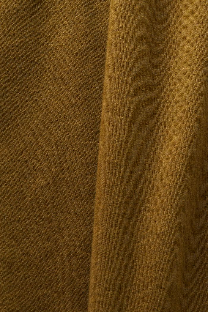 Polo in lino e cotone, OLIVE, detail image number 4