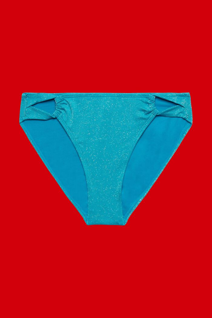 Slip da bikini scintillante, TEAL BLUE, detail image number 3