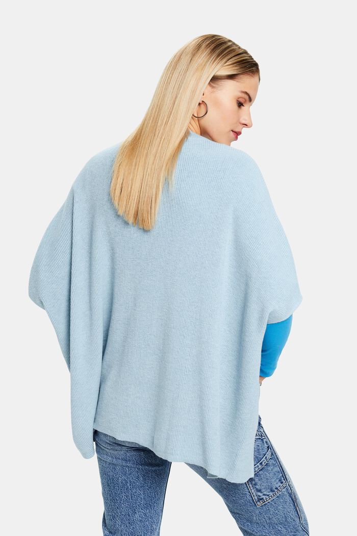 Poncho in maglia a coste, LIGHT BLUE, detail image number 2