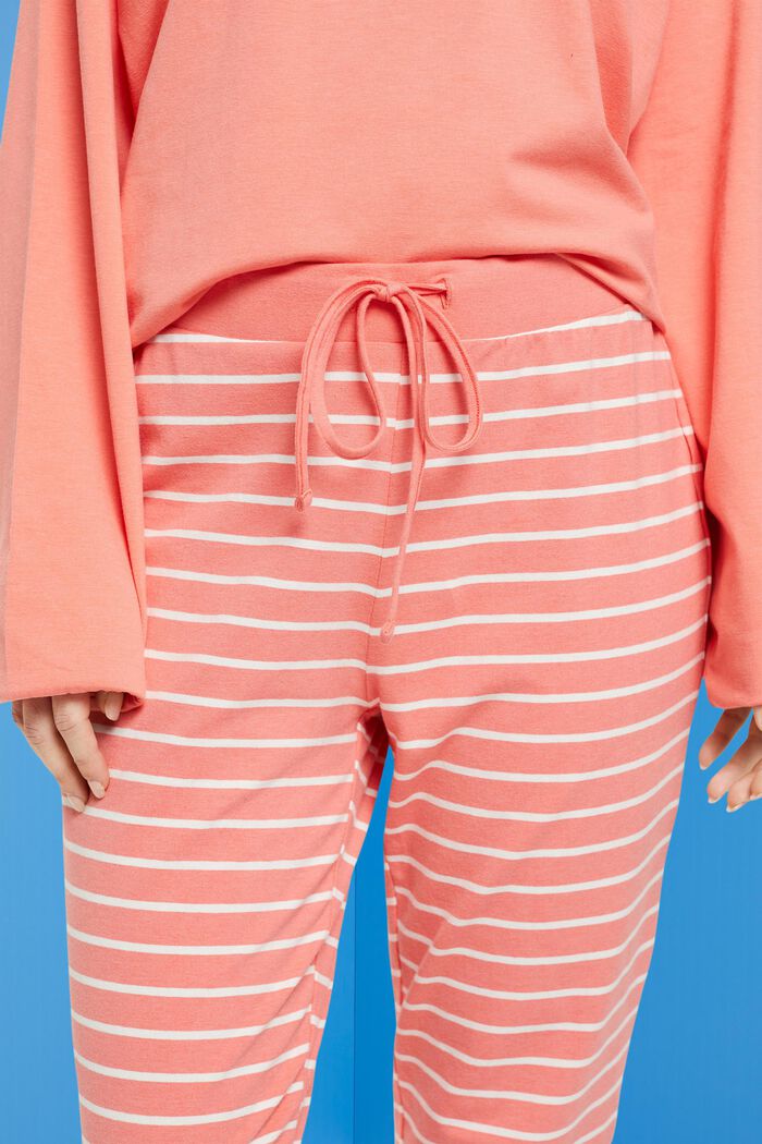 Pantaloni in jersey a righe, CORAL, detail image number 2