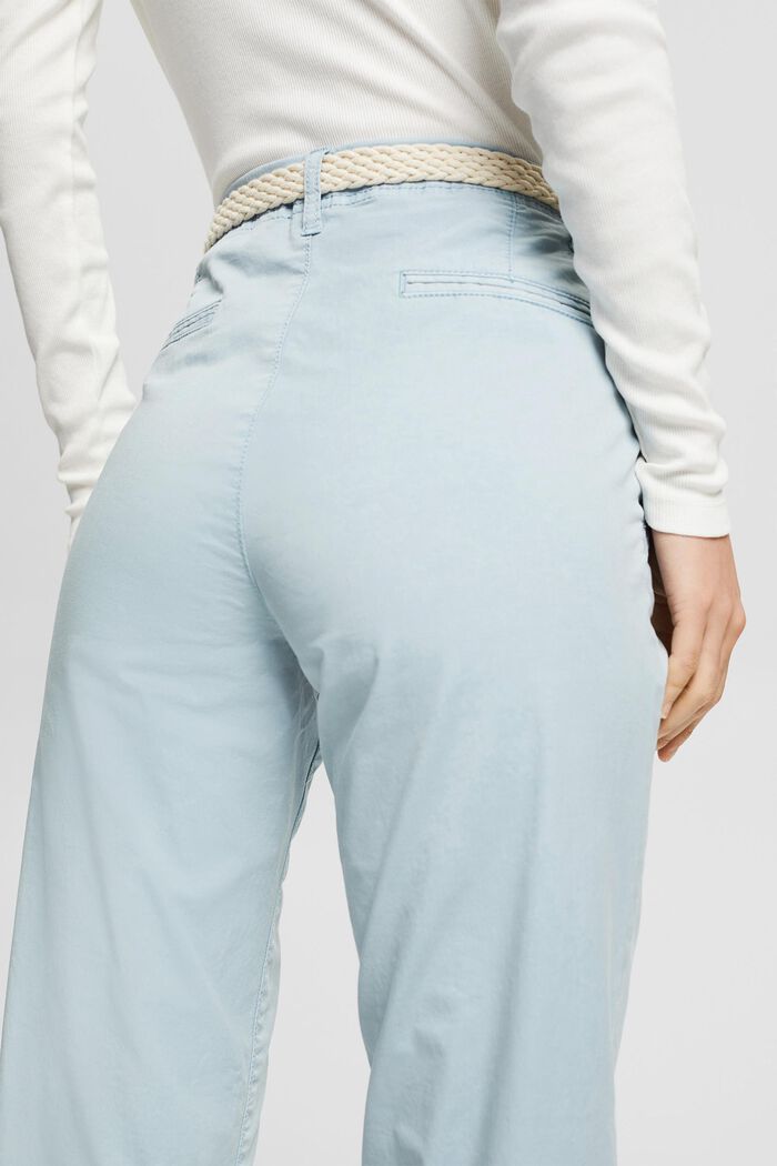 Pantaloni chino con cintura intrecciata, GREY BLUE, detail image number 3