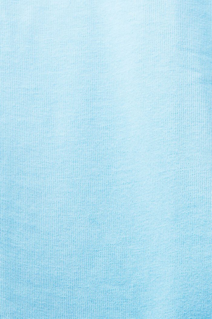 T-shirt unisex in jersey di cotone con logo, LIGHT TURQUOISE, detail image number 6
