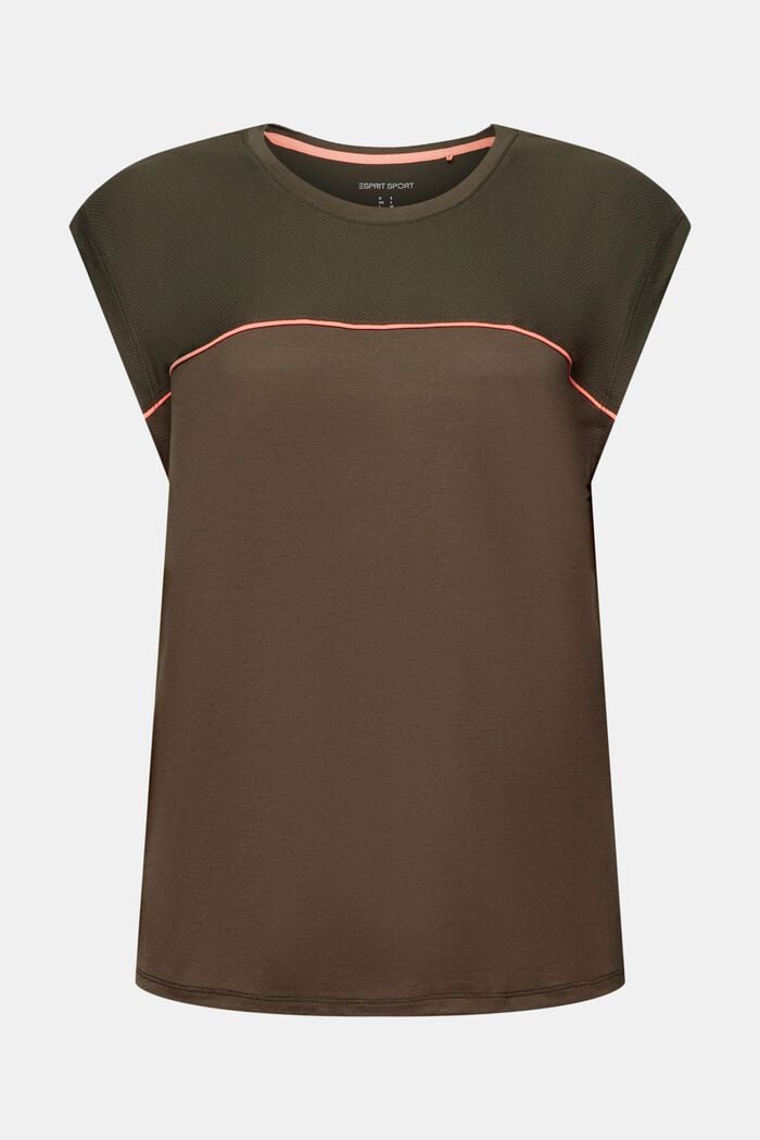 Top active a righe, DARK KHAKI, detail image number 5