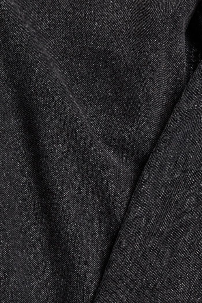 Jeans paperbag in cotone biologico, BLACK DARK WASHED, detail image number 4