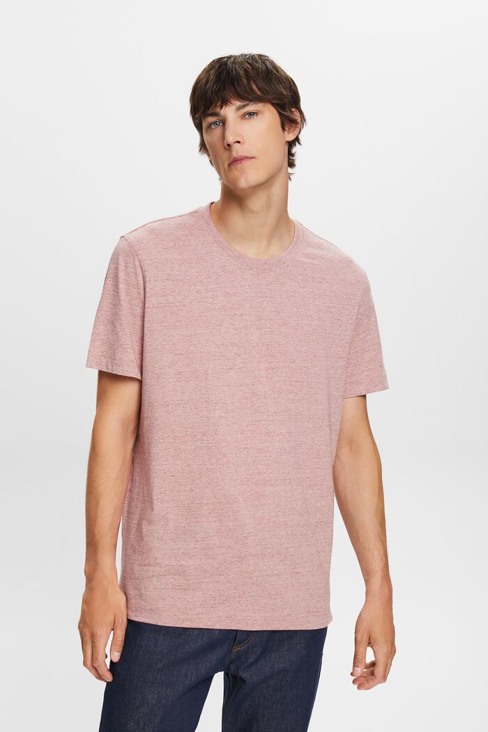 T-shirt girocollo, 100% cotone, OLD PINK, detail image number 0