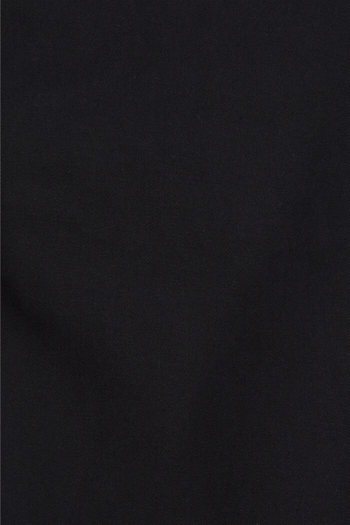 Chino in cotone biologico con anello portachiavi, BLACK, detail image number 4