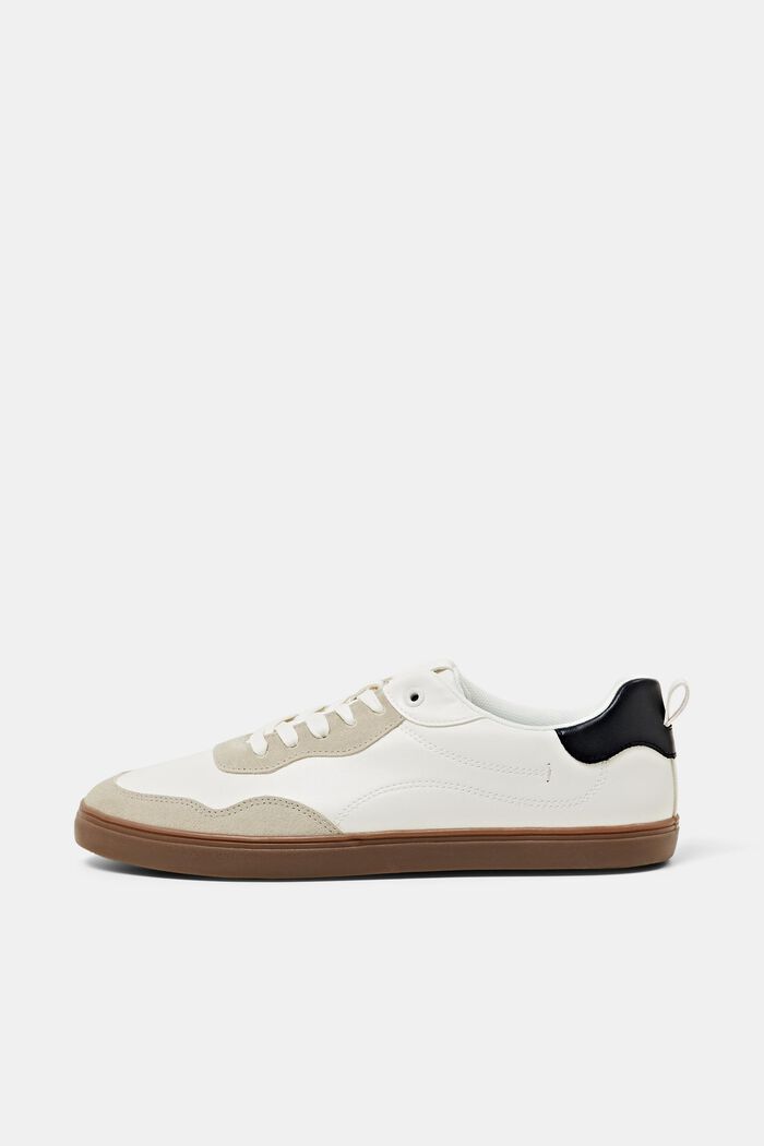 Sneakers in similpelle, OFF WHITE, detail image number 0