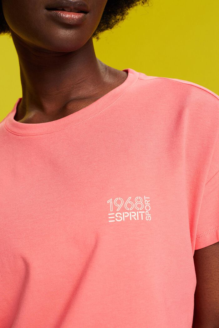 T-shirt con stampa del logo, CORAL, detail image number 2