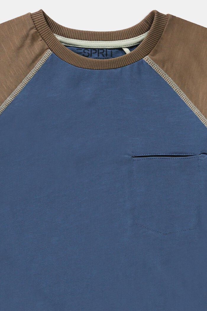 T-shirt in 100% cotone, GREY BLUE, detail image number 2