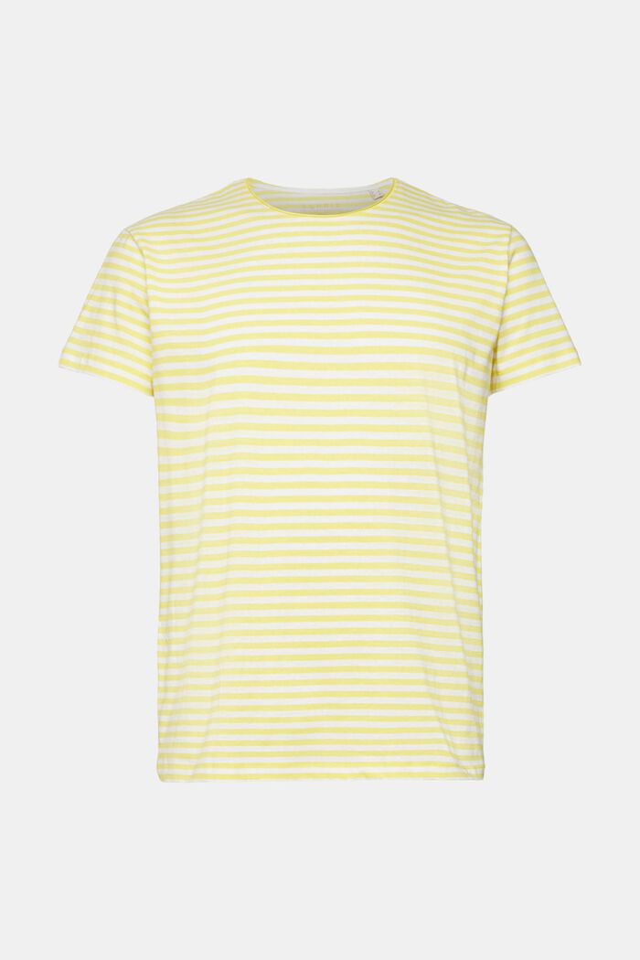 T-shirt in jersey con motivo a righe, BRIGHT YELLOW, detail image number 6