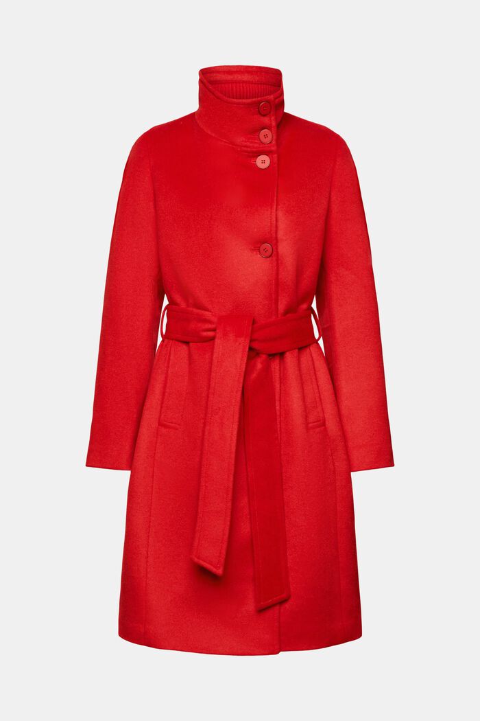 Riciclato: cappotto in misto lana con cachemire, RED, detail image number 6