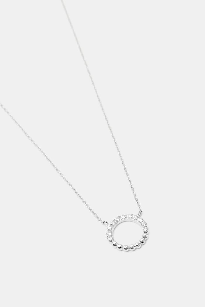 Collana con pendente a sfera, argento sterling, SILVER, detail image number 1