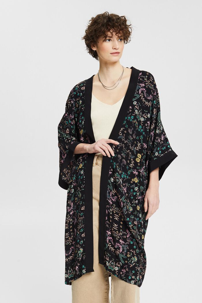 Kimono con stampa floreale