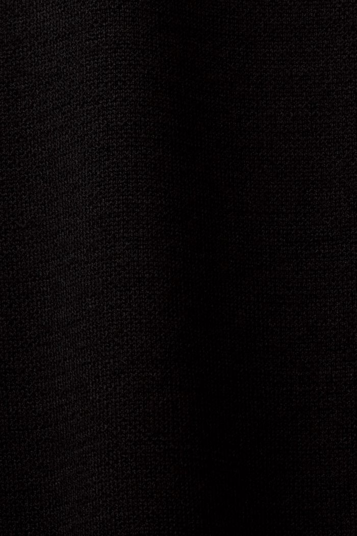 Abito mini smanicato in misto lana, BLACK, detail image number 5