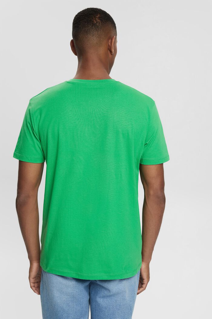 T-shirt in jersey con ricamo del logo, GREEN, detail image number 4