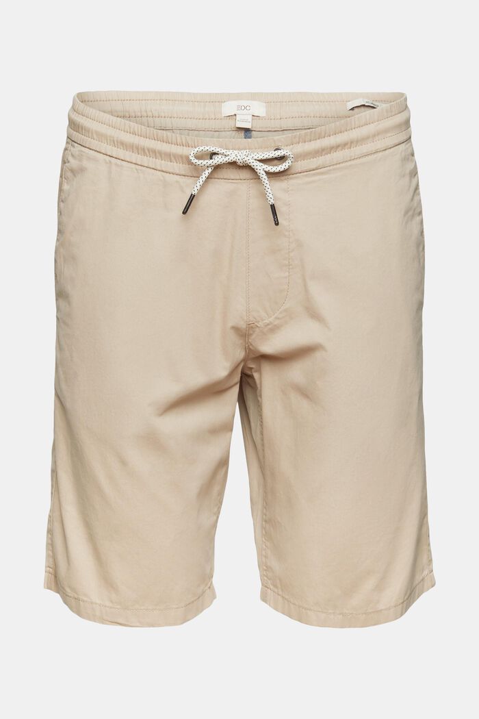 Shorts con vita elastica, 100% cotone, LIGHT BEIGE, detail image number 8