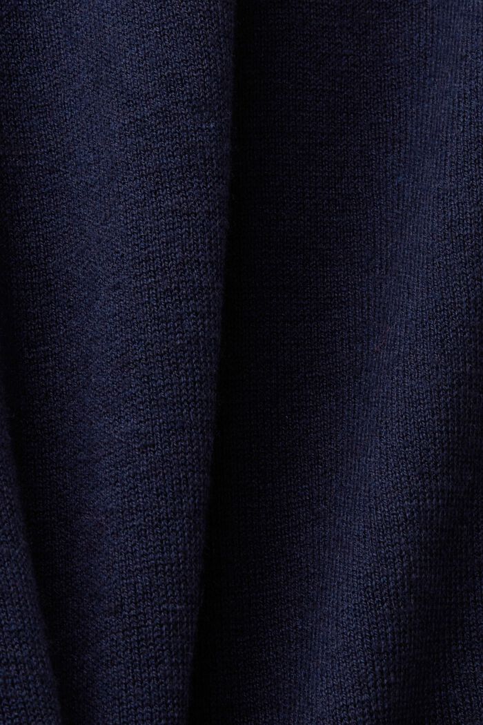 Cardigan lungo e leggero con lino, NAVY, detail image number 4