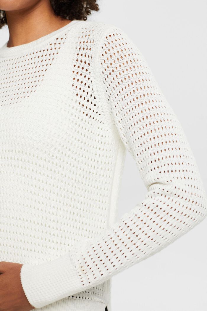 Pullover in mesh, OFF WHITE, detail image number 3