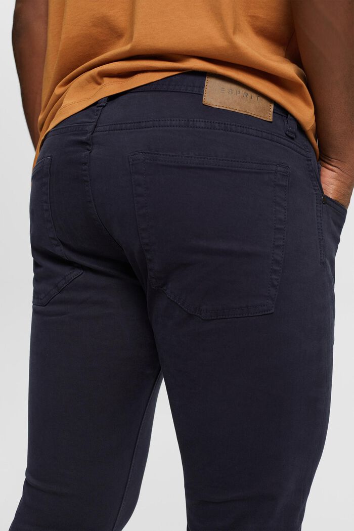 Pantaloni Slim Fit, cotone biologico, NAVY, detail image number 0