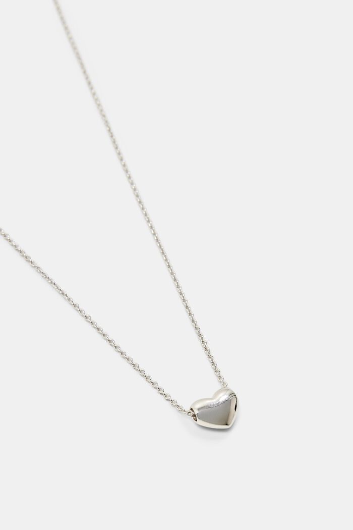 Collana con ciondolo a forma di cuore, in argento sterling, SILVER, detail image number 1