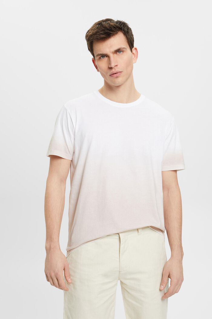 T-shirt bicolore effetto sfumato, WHITE, detail image number 0