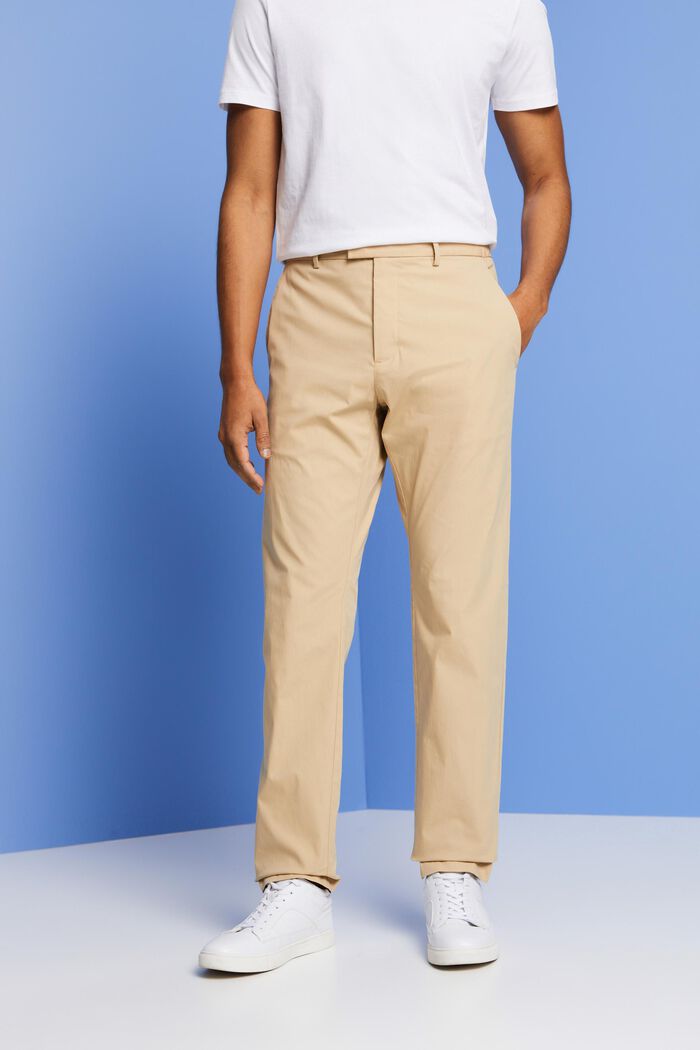 Pantaloni chino in popeline, SAND, detail image number 0