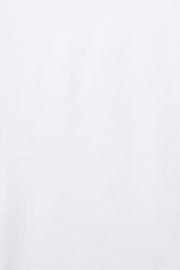 Maglia a maniche lunghe con logo in cotone biologico, WHITE, detail image number 5