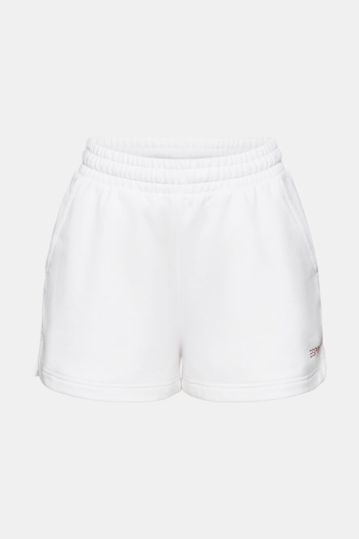 Pantaloncini in felpa con logo, WHITE, detail image number 7