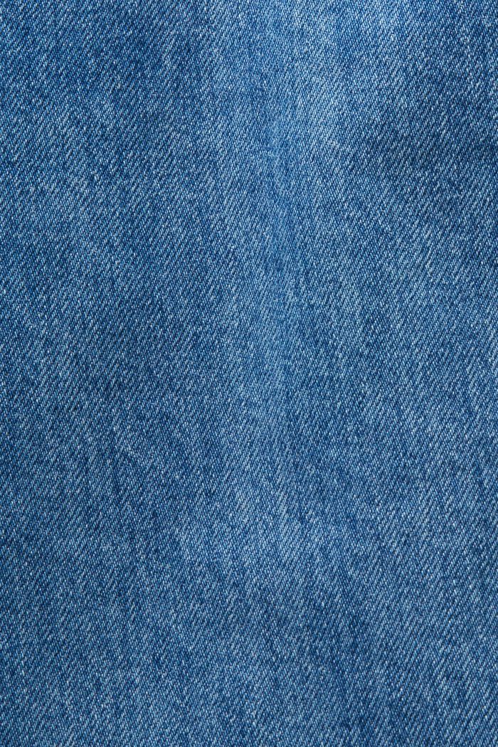 Jeans straight a vita media, BLUE LIGHT WASHED, detail image number 5