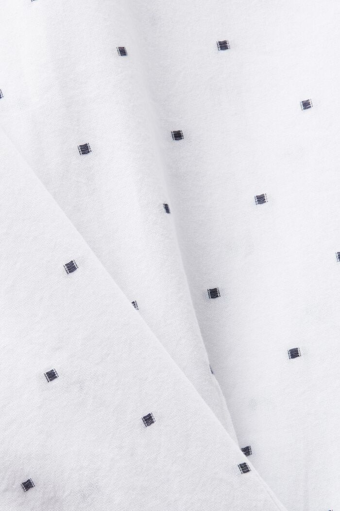 Camicia slim fit in cotone ricamato, WHITE, detail image number 6