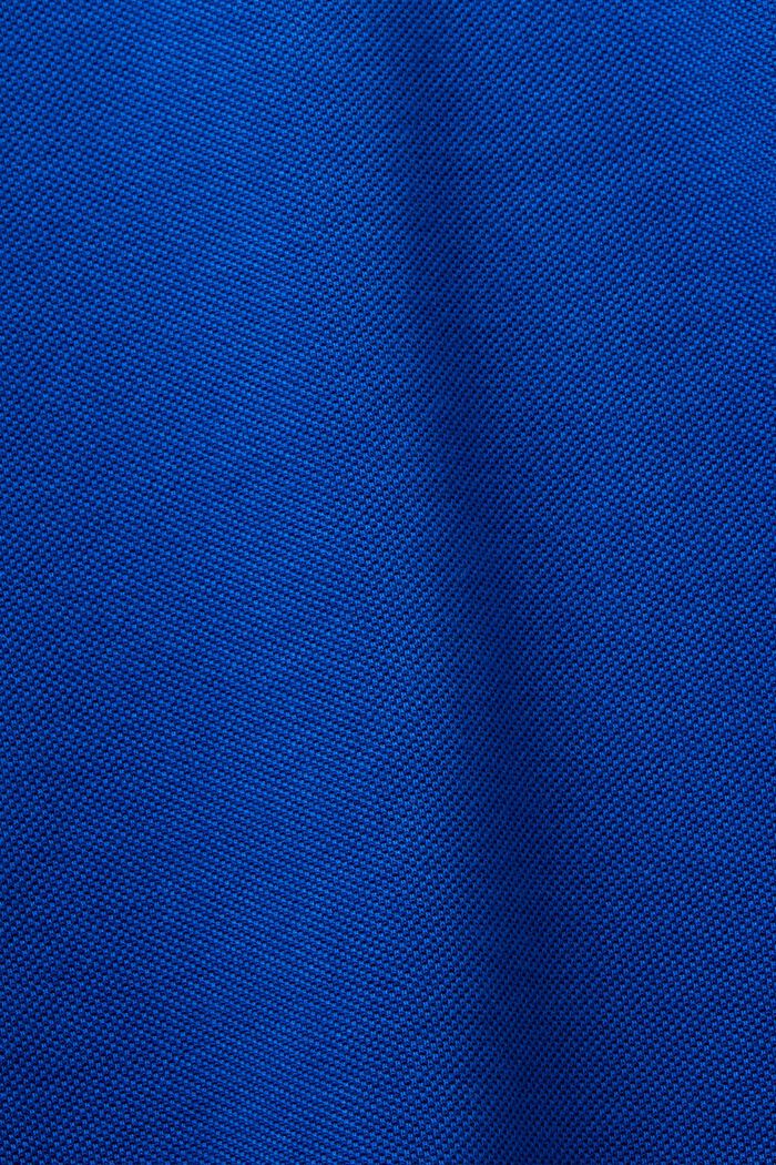 Polo in cotone piqué, BRIGHT BLUE, detail image number 4