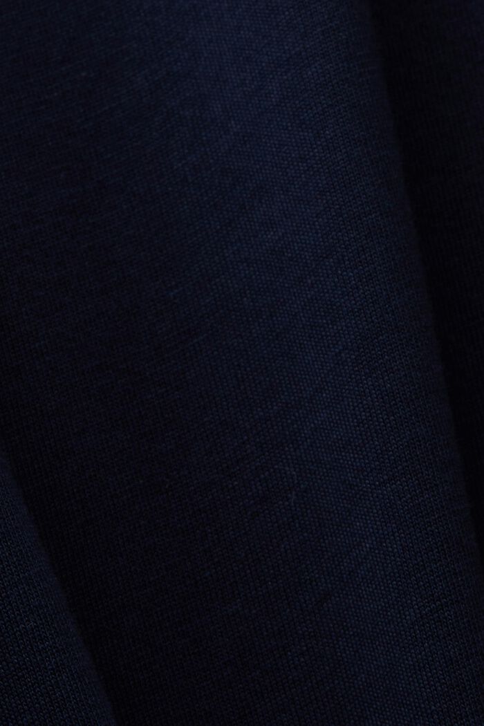 T-shirt CURVY con piccola stampa, 100% cotone, NAVY, detail image number 4