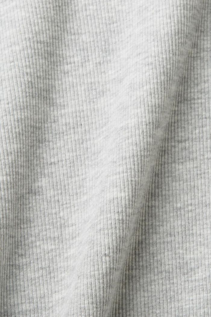 T-shirt in jersey a coste, misto cotone, LIGHT GREY, detail image number 5