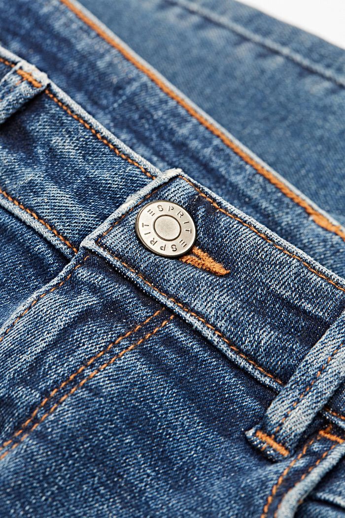 Jeans elasticizzati in cotone biologico, BLUE MEDIUM WASHED, detail image number 8