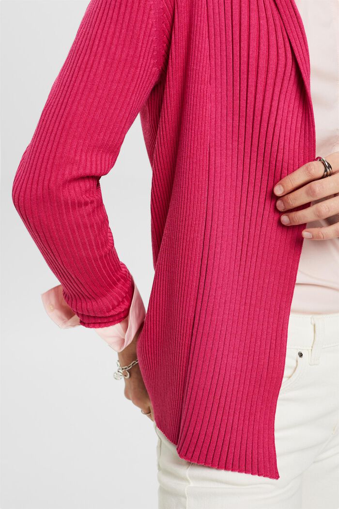 Cardigan in maglia a coste, PINK FUCHSIA, detail image number 2