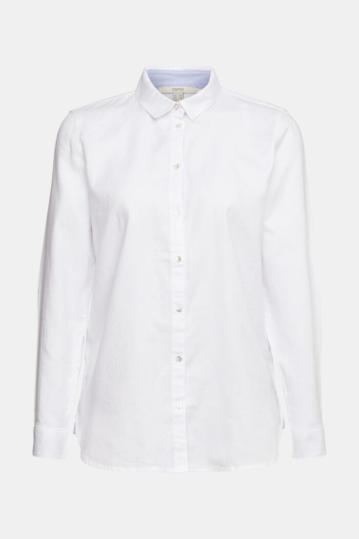 Blusa in 100% cotone, WHITE, detail image number 6