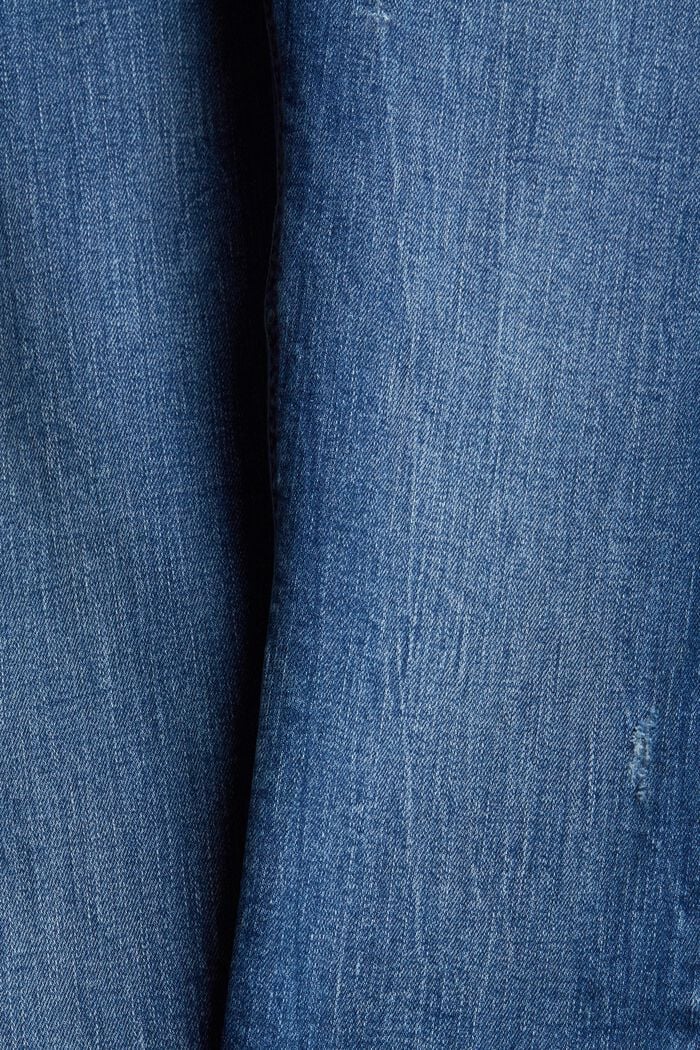 Jeans elasticizzati in cotone biologico, BLUE MEDIUM WASHED, detail image number 4