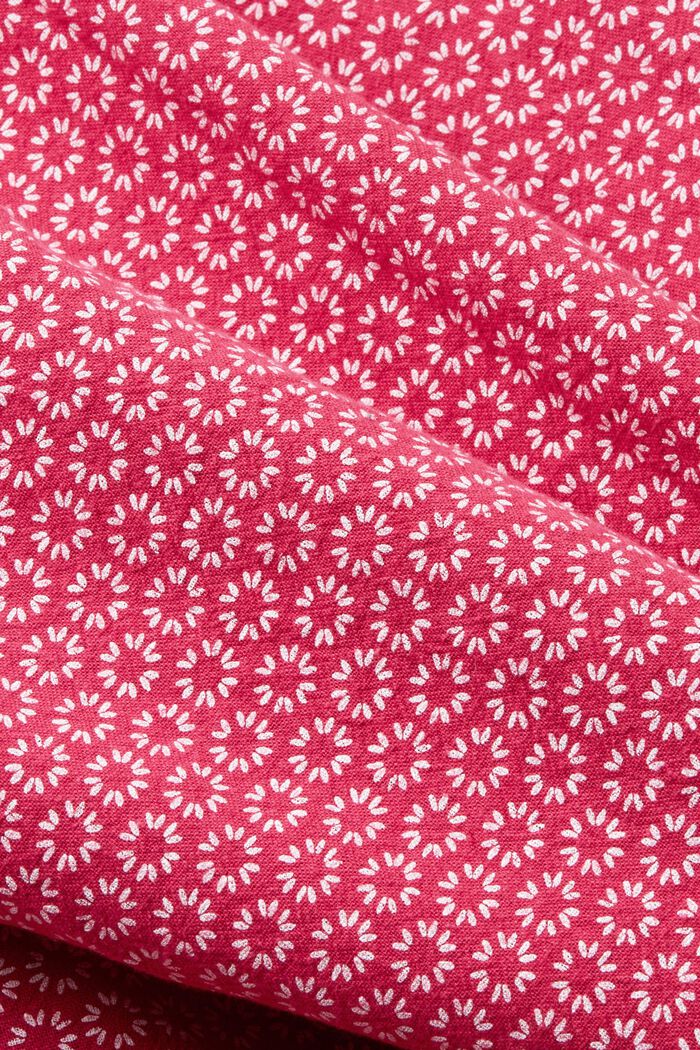 Maglia in misto lino stampata, DARK PINK, detail image number 4
