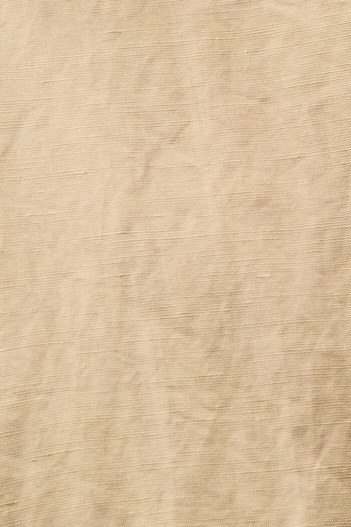 Giacca da mezza stagione con cappuccio, in misto lino, SAND, detail image number 6